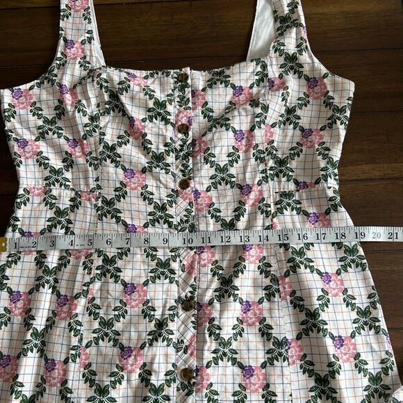 The East Order Tarshie Floral White print Sleeveless Midi Dress Size 3X - Picture 12 of 16
